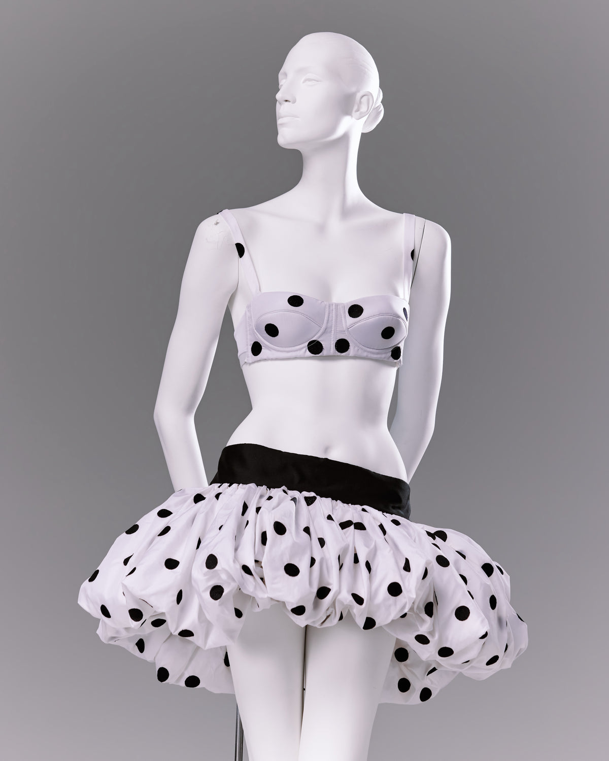 POLKA DOT MINI POUF SKIRT