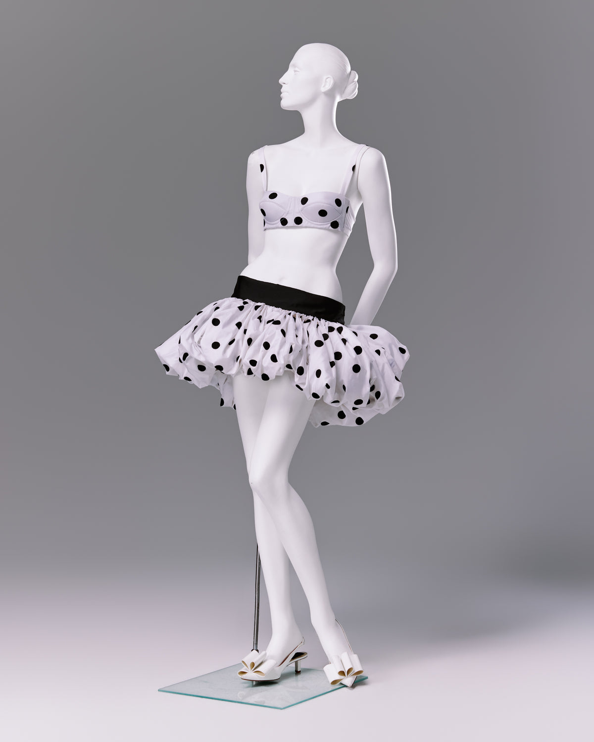 POLKA DOT MINI POUF SKIRT