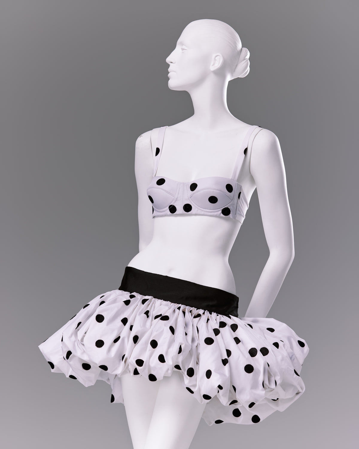 POLKA DOT MINI POUF SKIRT