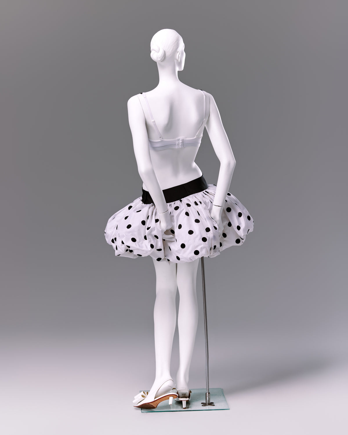 POLKA DOT MINI POUF SKIRT